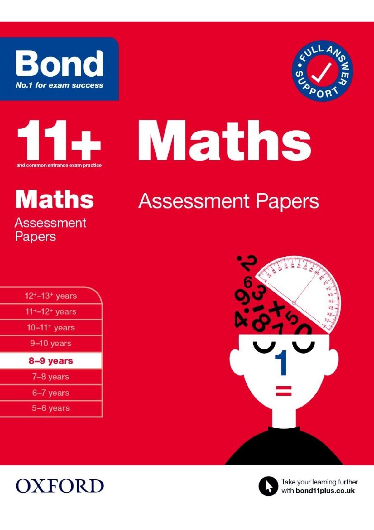 Bond 11+: Maths: Assessment Papers oup_shop 8-9 years