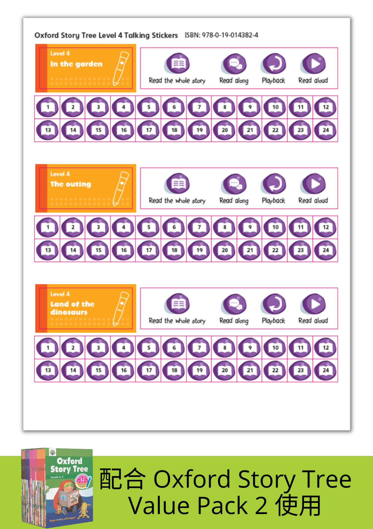 Oxford Story Tree Talking Stickers (Value Pack 2 Levels 4-7) – 牛津點讀筆系列 Oxford Reading Pen series 牛津大學出版社網上商店|Oxford University Press (China) Online Store