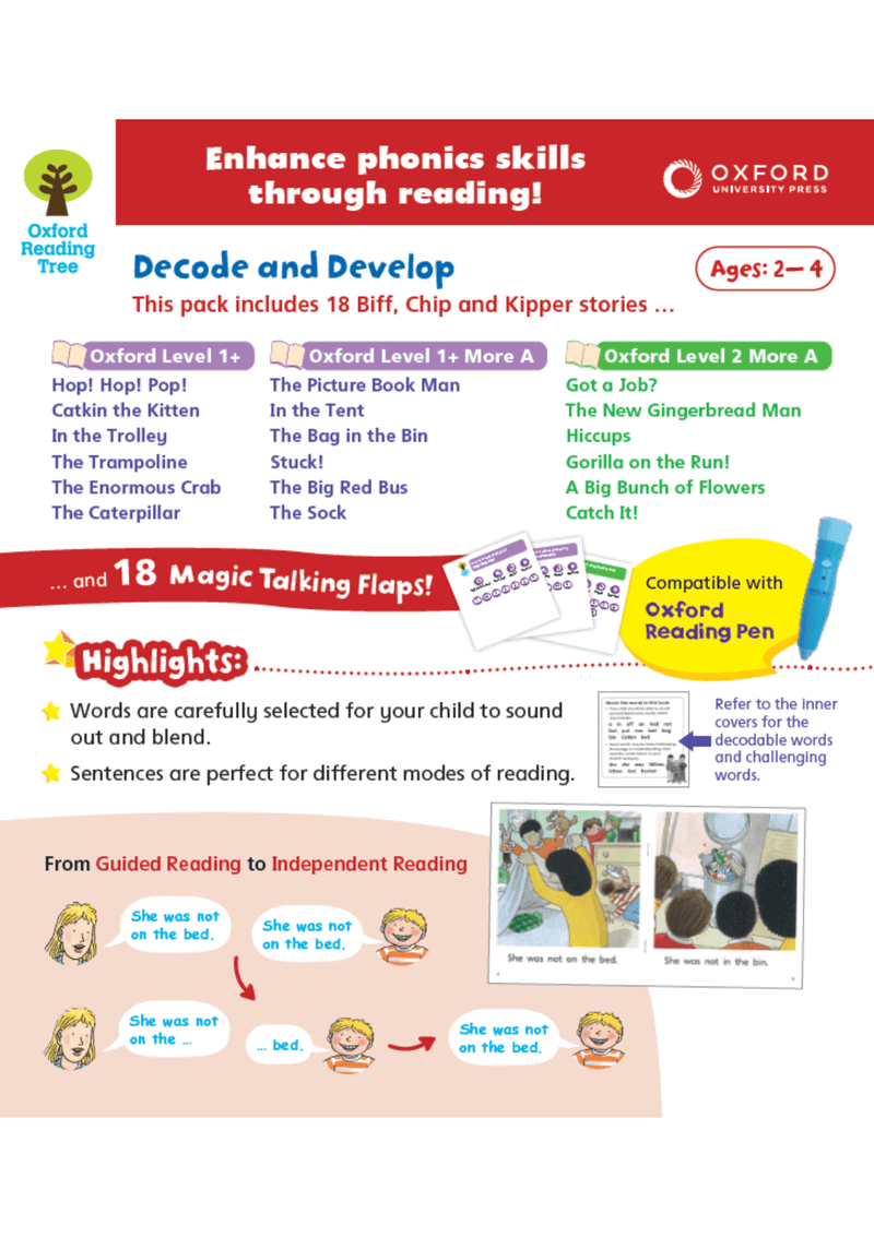 Oxford Reading Tree (Decode and Develop) 語音拼讀故事套裝｜牛津點讀筆系列 Oxford Reading Tree oup_shop 2-4歲 