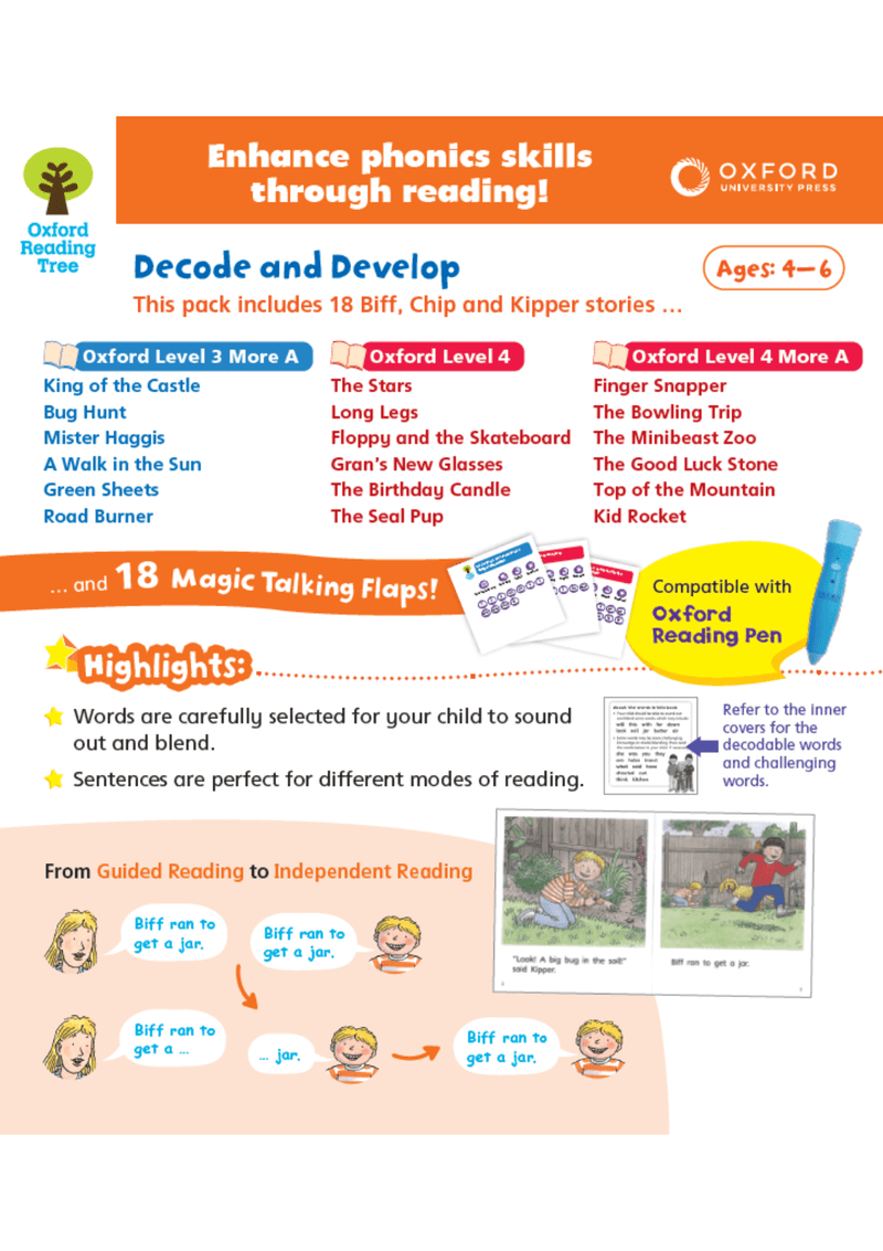 Oxford Reading Tree (Decode and Develop) 語音拼讀故事套裝｜牛津點讀筆系列 Oxford Reading Tree oup_shop 4-6歲 