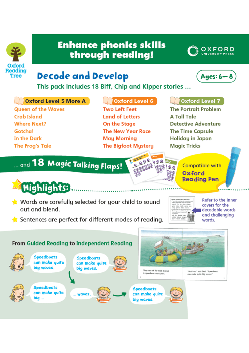 Oxford Reading Tree (Decode and Develop) 語音拼讀故事套裝｜牛津點讀筆系列 Oxford Reading Tree oup_shop 6-8歲 