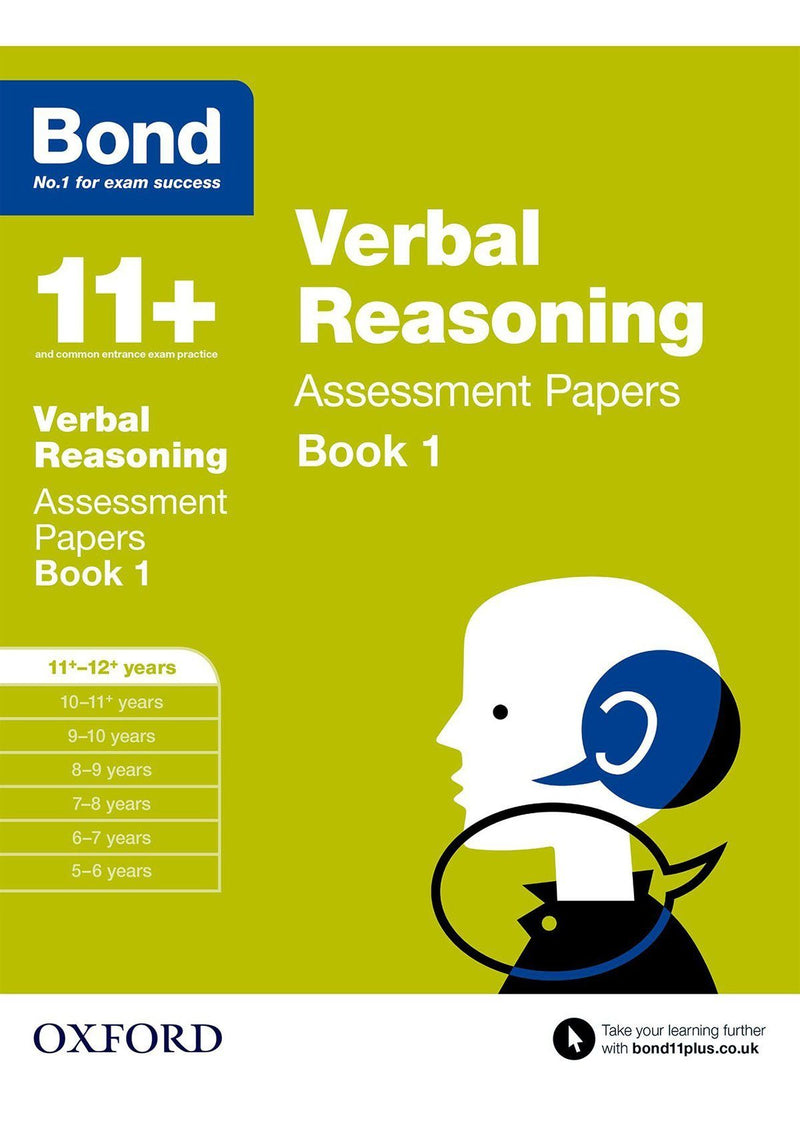 Bond 11+: Verbal Reasoning: Assessment Papers oup_shop 11+-12+ years Book 1 
