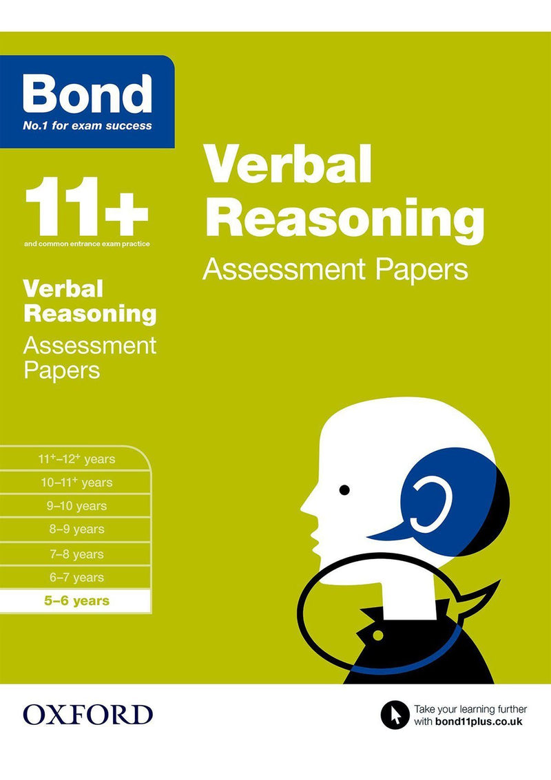 Bond 11+: Verbal Reasoning: Assessment Papers oup_shop 5-6 years 